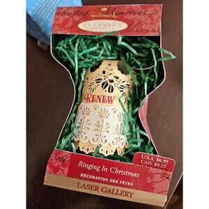 Hallmark Keepsake Ornament Ringing in Christmas Laser Reflect Dated 1999